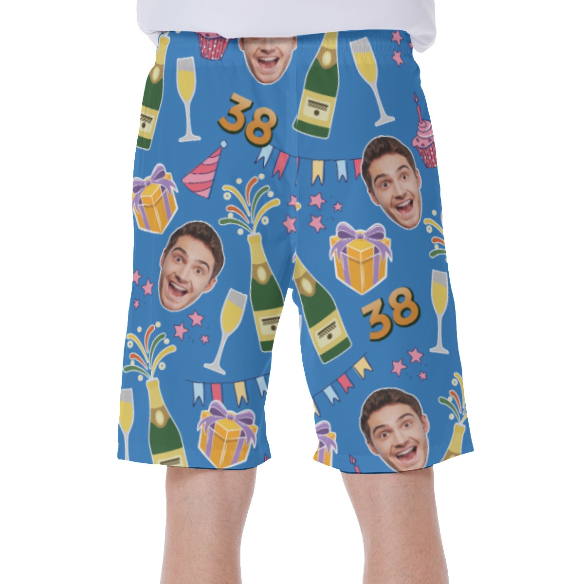 Custom Face Birthday Summer Swimwear For Men