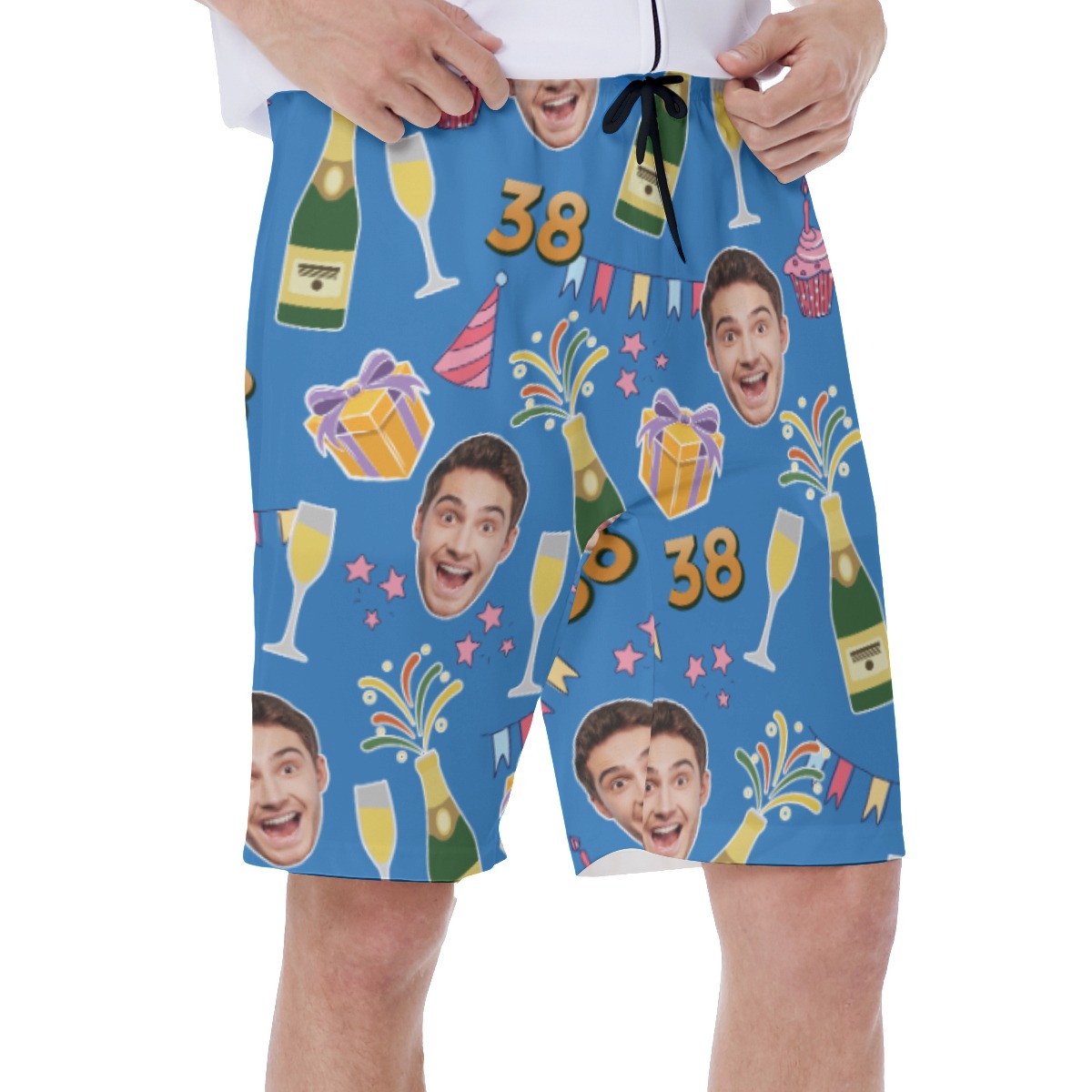 Custom Face Birthday Summer Swimwear For Men