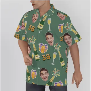 Custom Face Birthday Men's Hawaiian Shirt