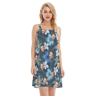 Unique Custom Face Floral Cami Dress