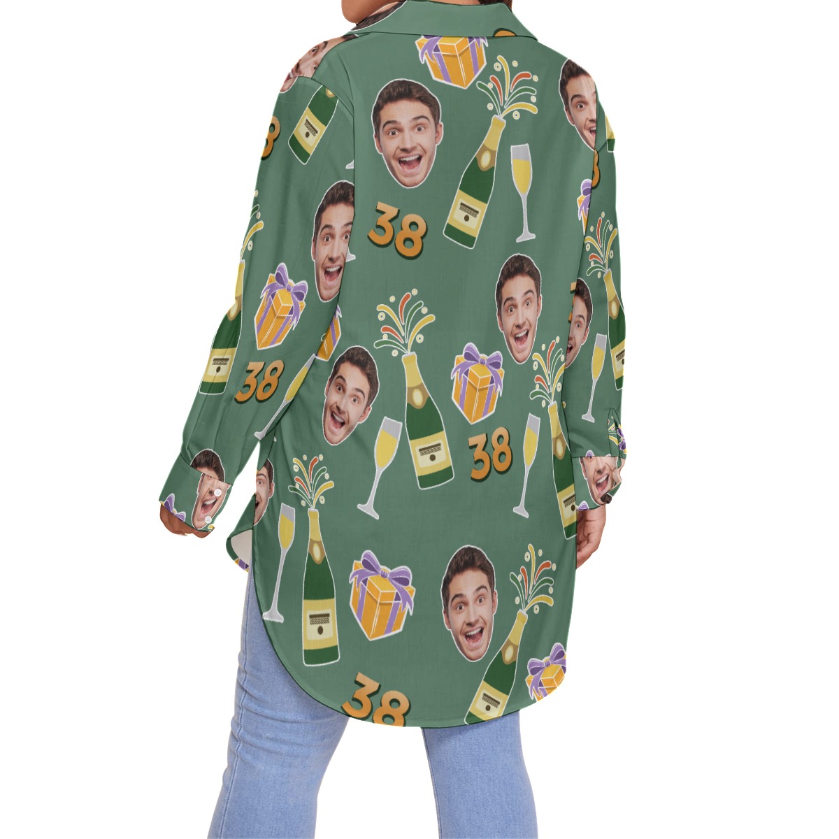 Custom Face Birthday Women's Plus Size Shirt