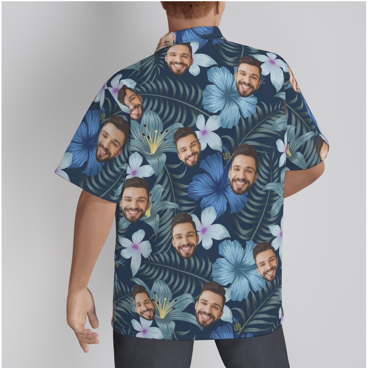 Cool Custom Face Button Up Shirt For Men