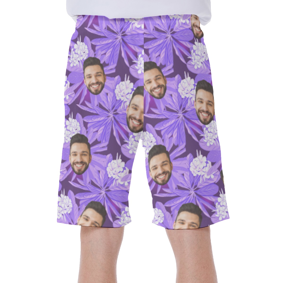 Cool Multi Custom Face Hawaiian Shorts For Men