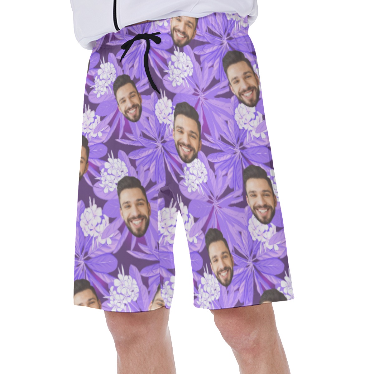 Cool Multi Custom Face Hawaiian Shorts For Men