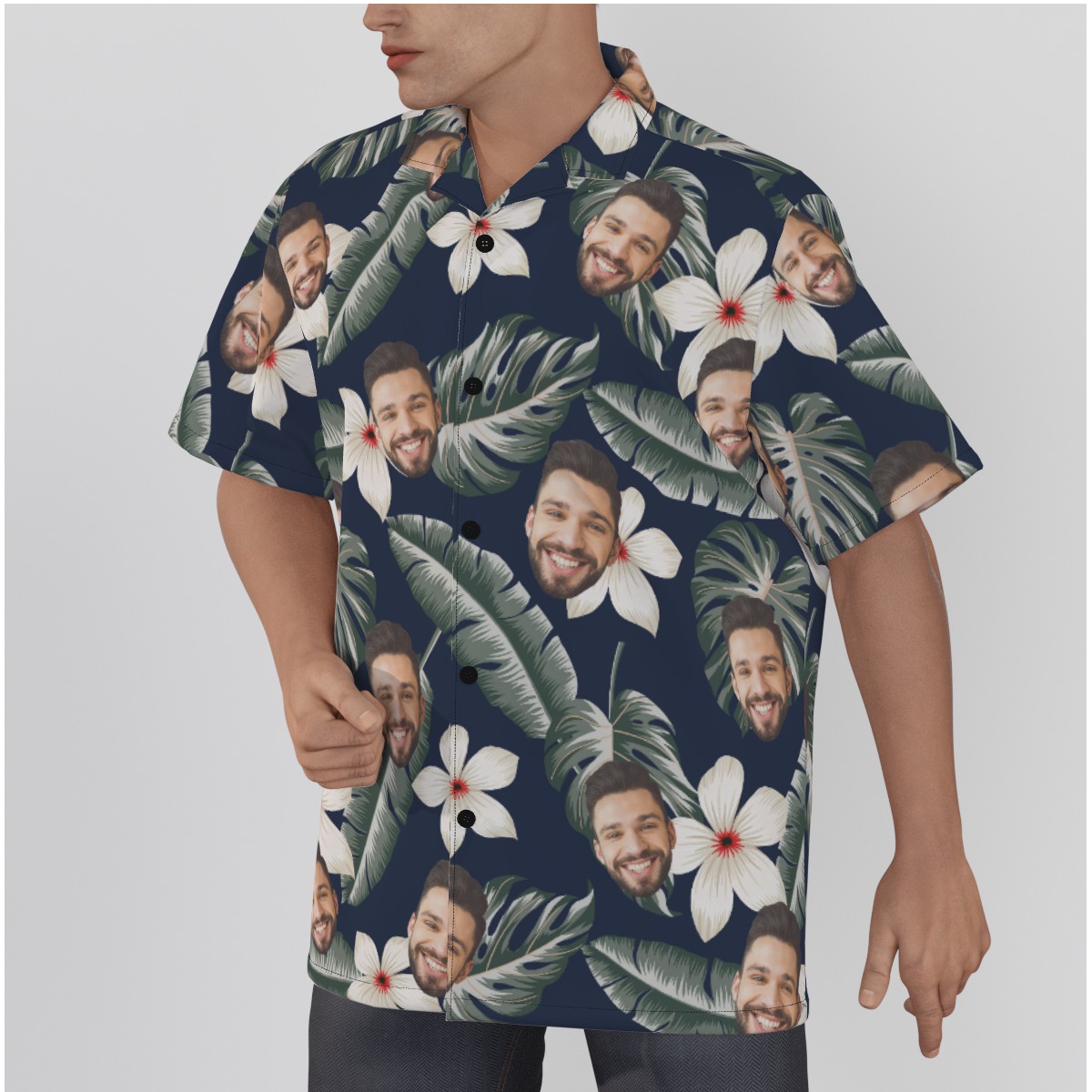 Tropical Hawaiian Shirt With Multi Custom Face