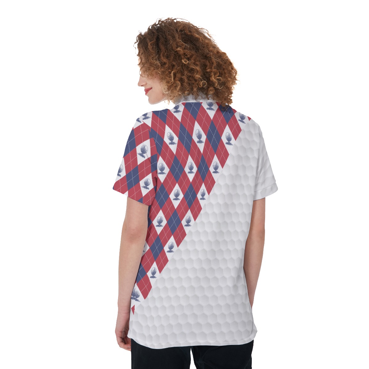 Custom Name Patriotic Women's Golf Shirt