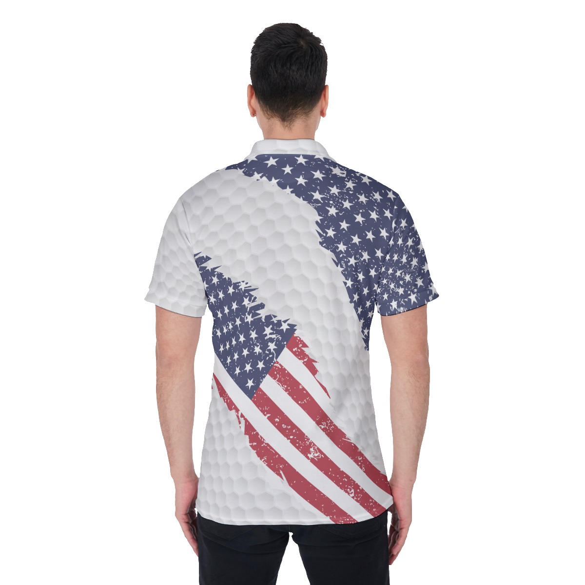 American Flag Golf Polo Shirt