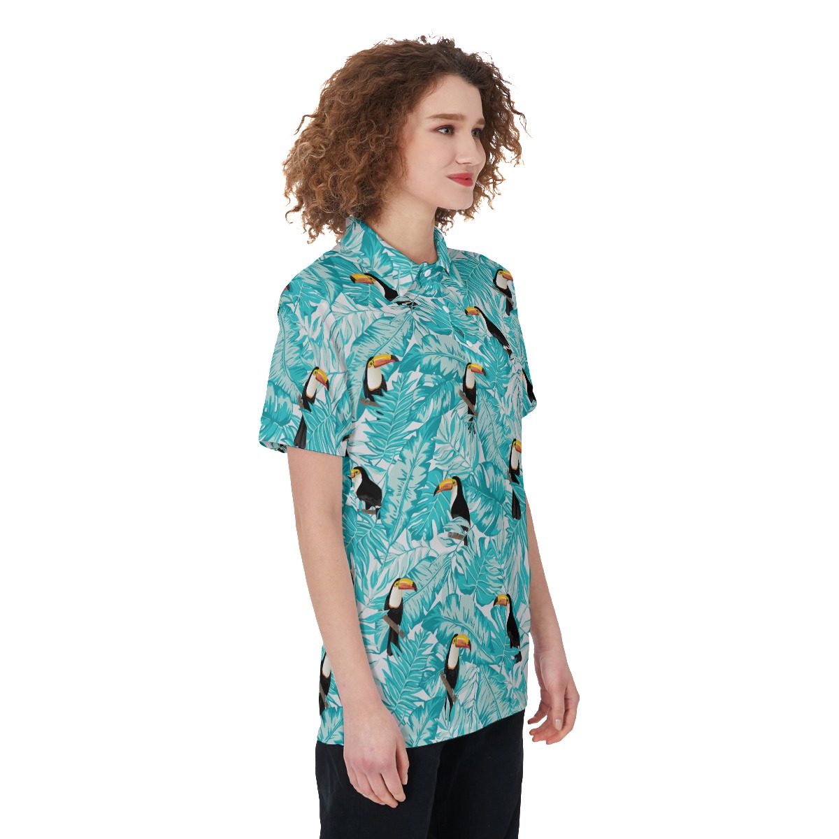 Women's Tropical Toucans Hawaiian Golf Shirt