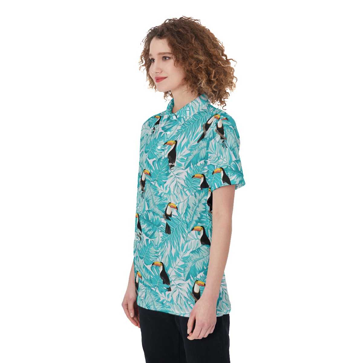 Women's Tropical Toucans Hawaiian Golf Shirt