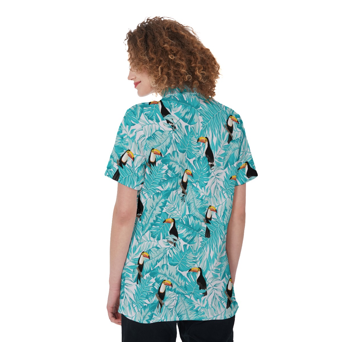 Women's Tropical Toucans Hawaiian Golf Shirt