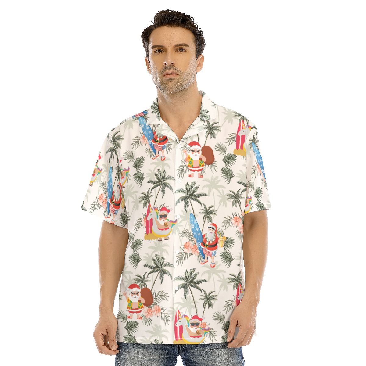 Men's Santa On The Island Hawaiian Shirt - variant image 1