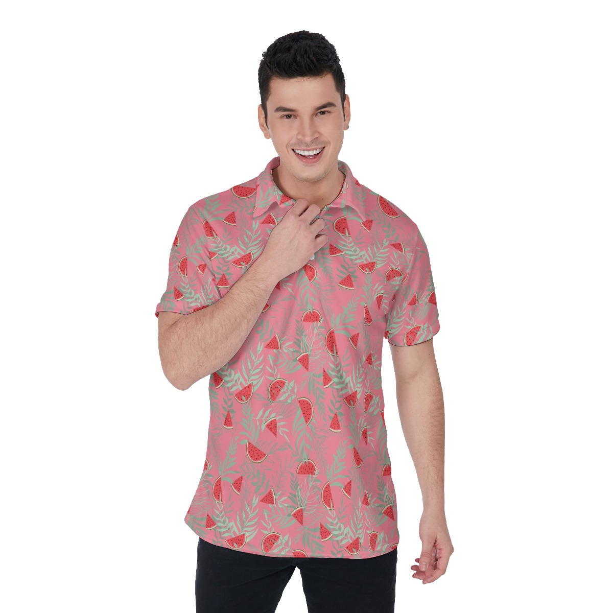 Watermelon Hawaiian Golf Shirt For Men - variant image 1
