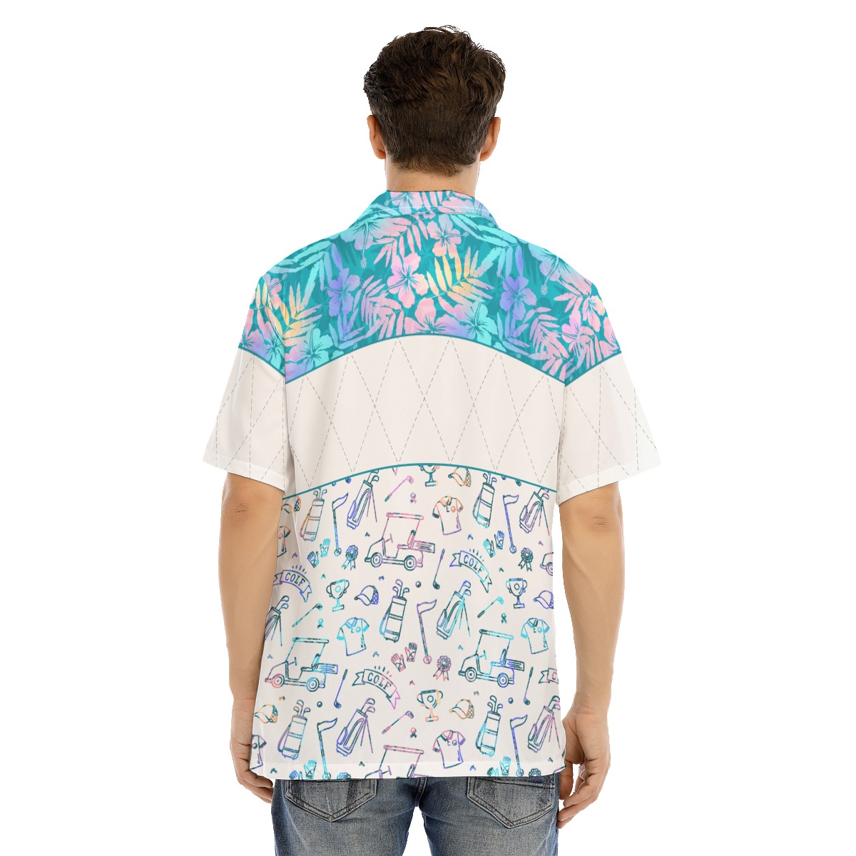 Floral Golf Patterns Hawaiian Shirt For Men