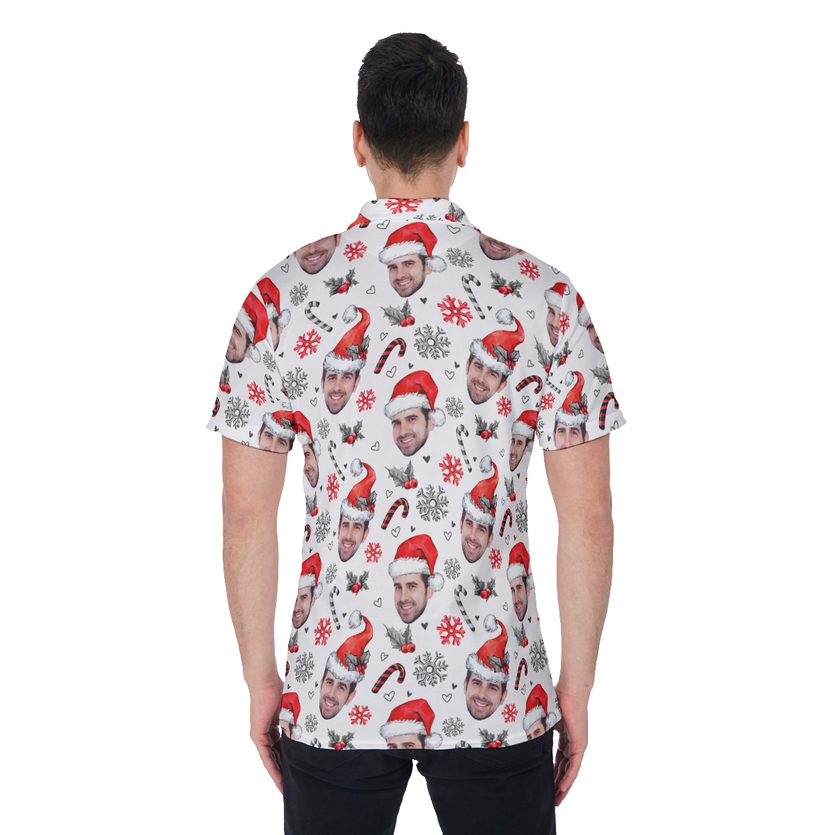 Funny Custom Christmas Polo Hawaiian Shirt For Men