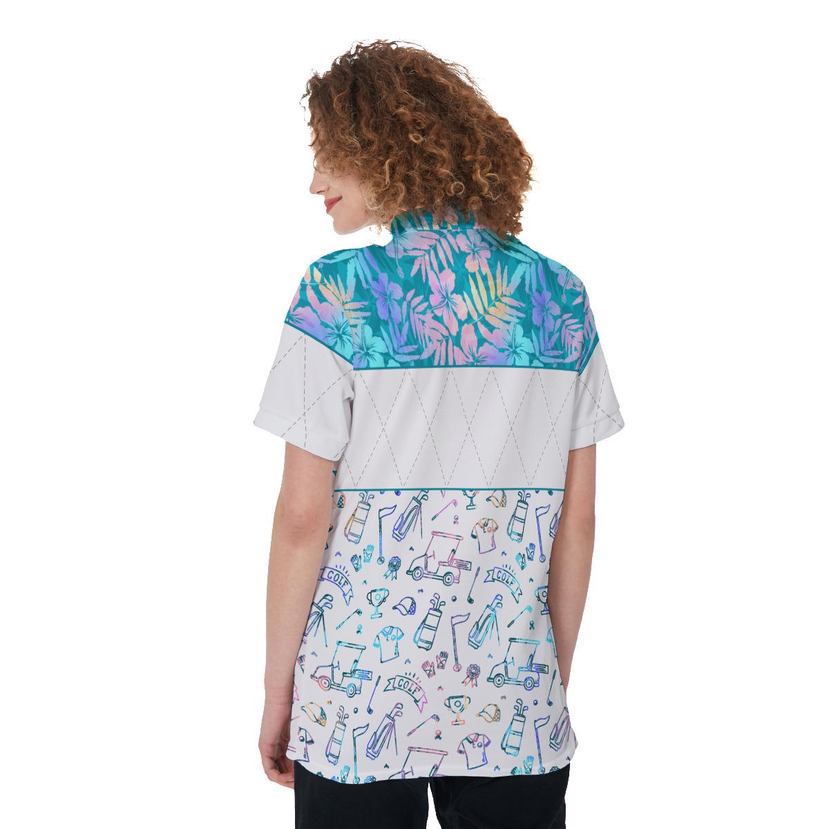 Women's Golf Patterns Floral Polo Shirt