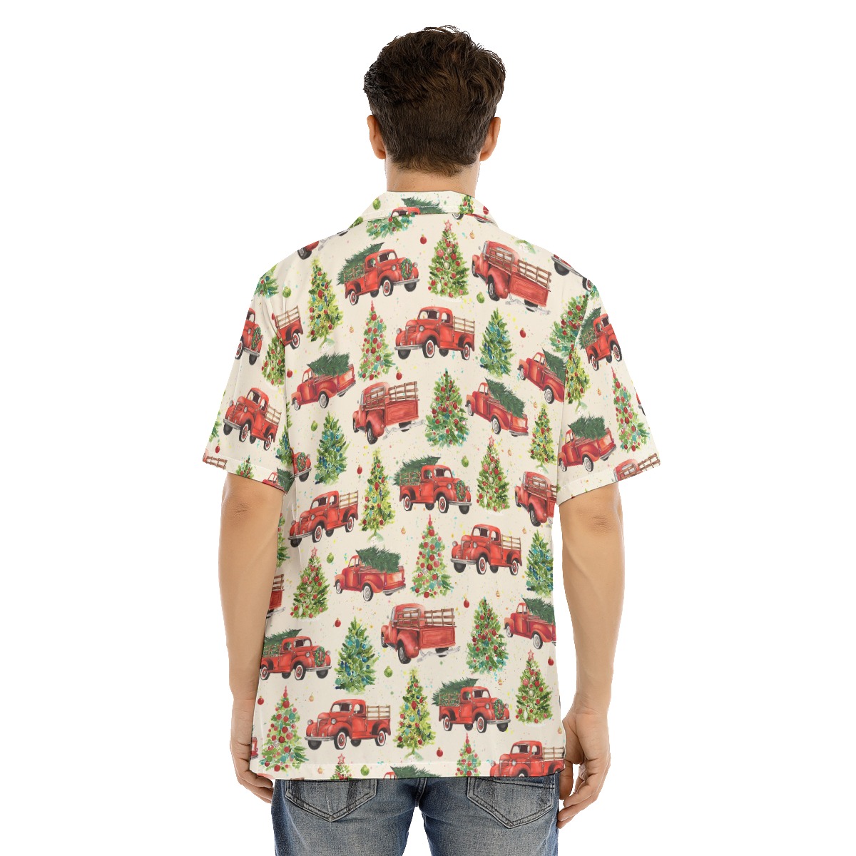 Men's Cute Christmas Truck Hawaiian Shirt