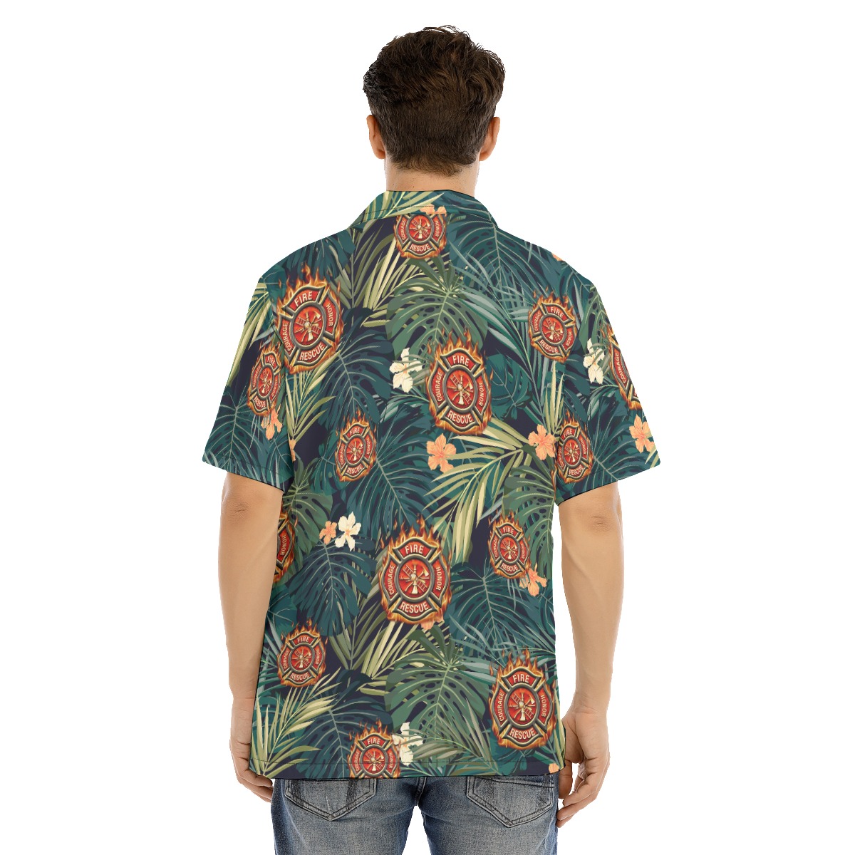 Men's Cool Firefighter Hawaiian Shirt