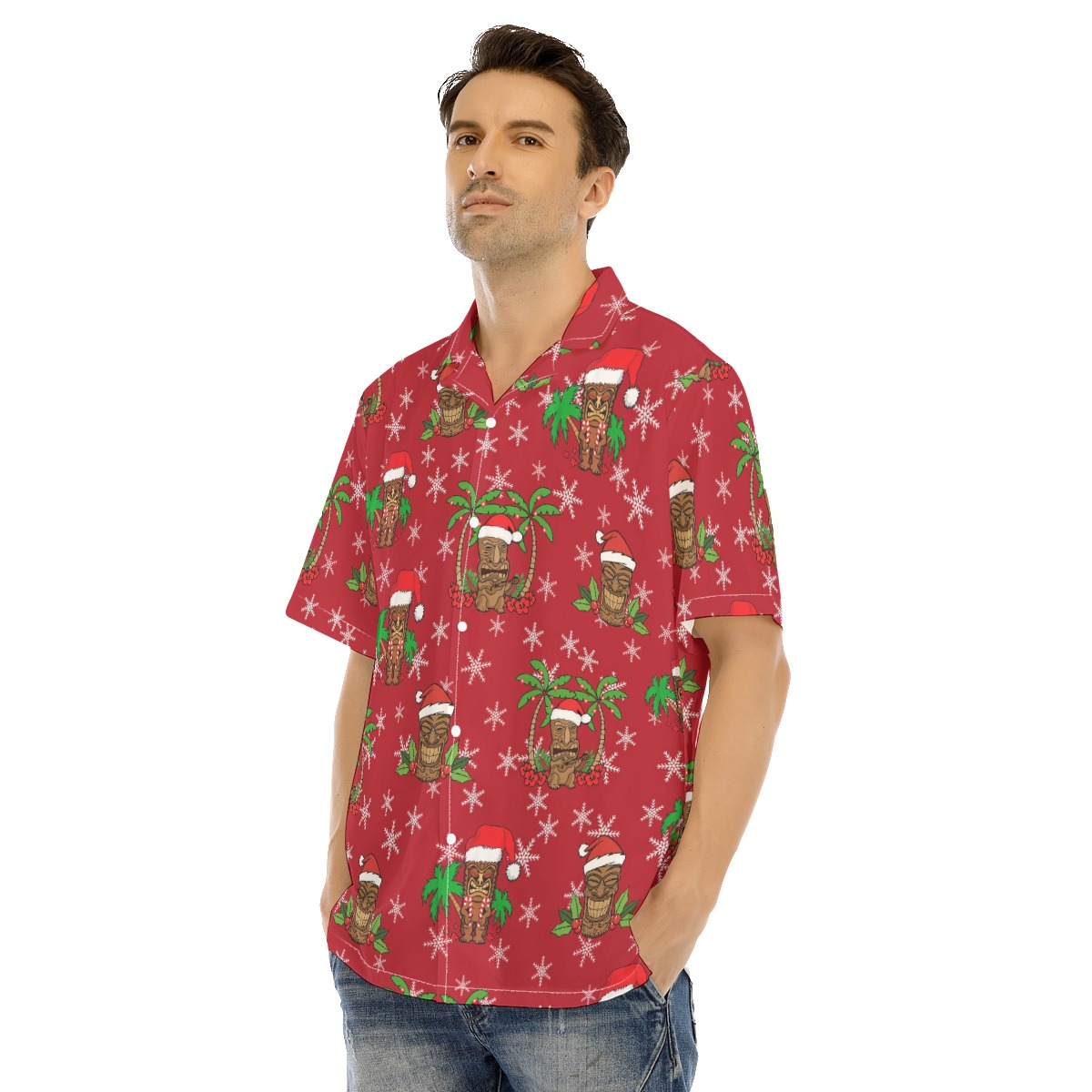 Men's Music Tiki Christmas Hawaiian Shirt