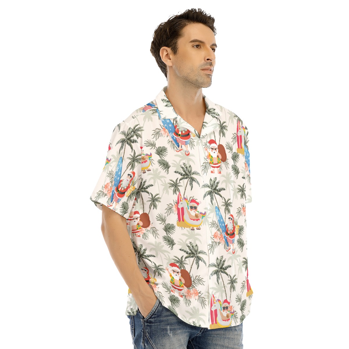 Men's Santa On The Island Hawaiian Shirt
