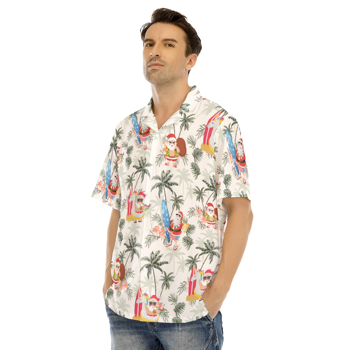 Men's Santa On The Island Hawaiian Shirt