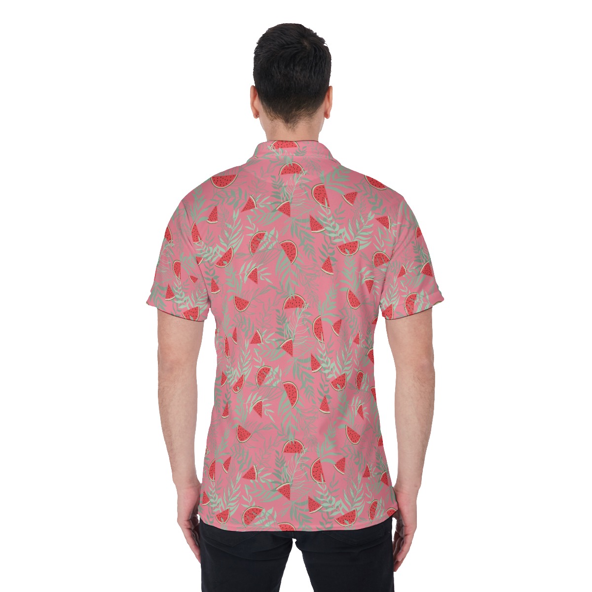 Watermelon Hawaiian Golf Shirt For Men