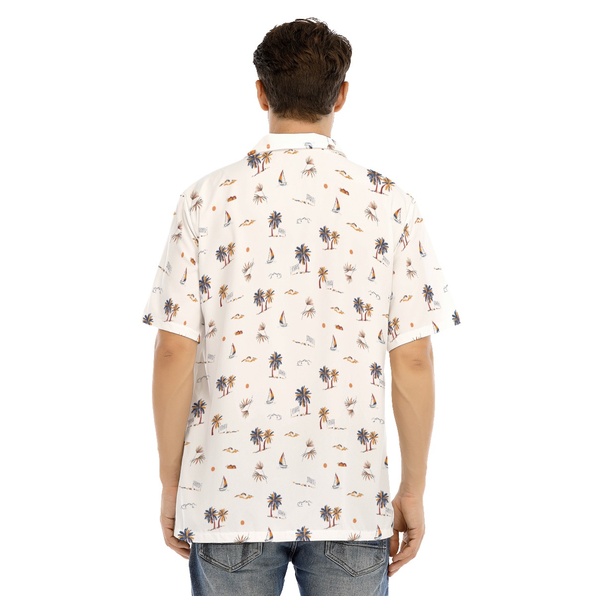 Men's Hawaiian Shirt Patterns Theme Beach