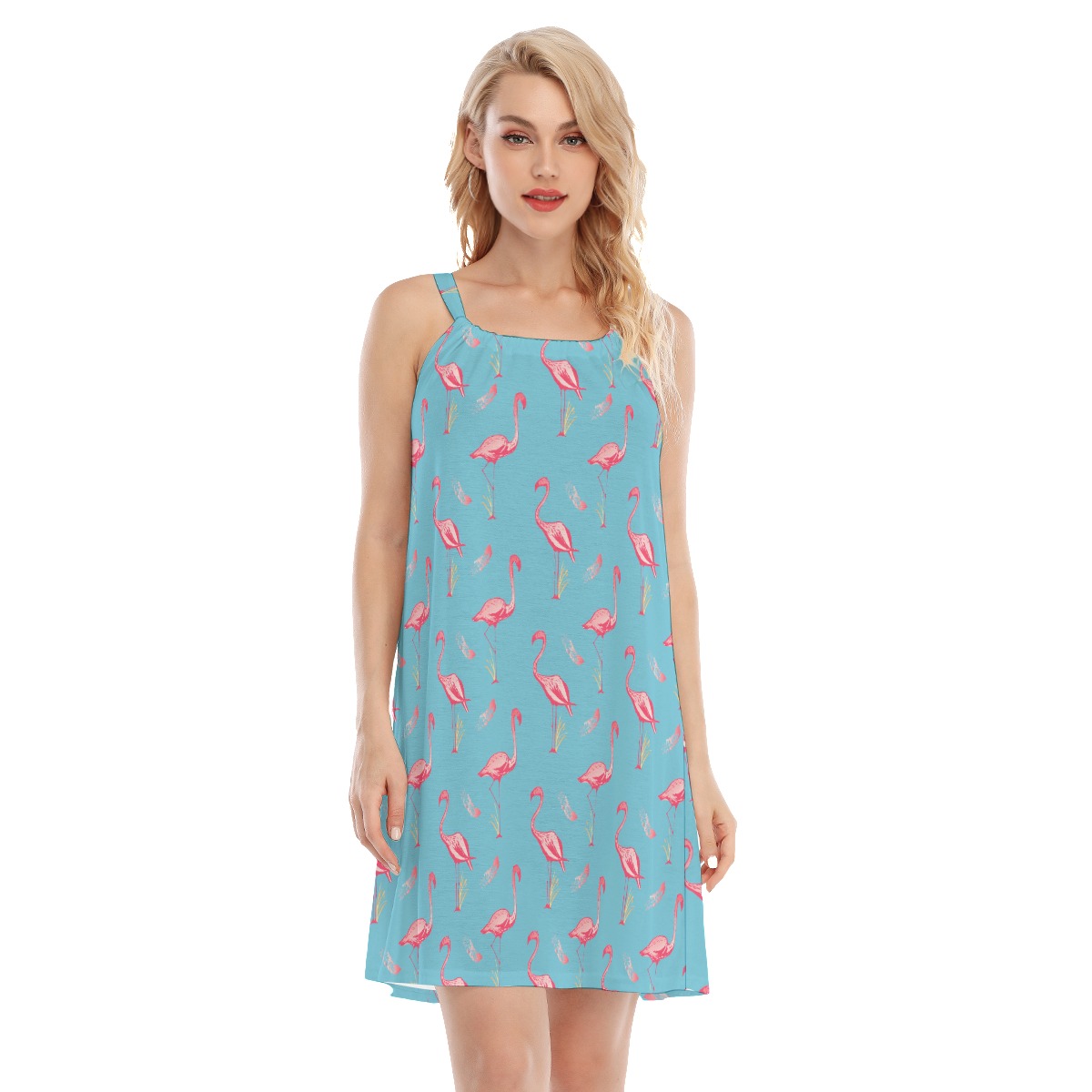 Cool Flamingo Blue Hawaiian Dress - variant image 1