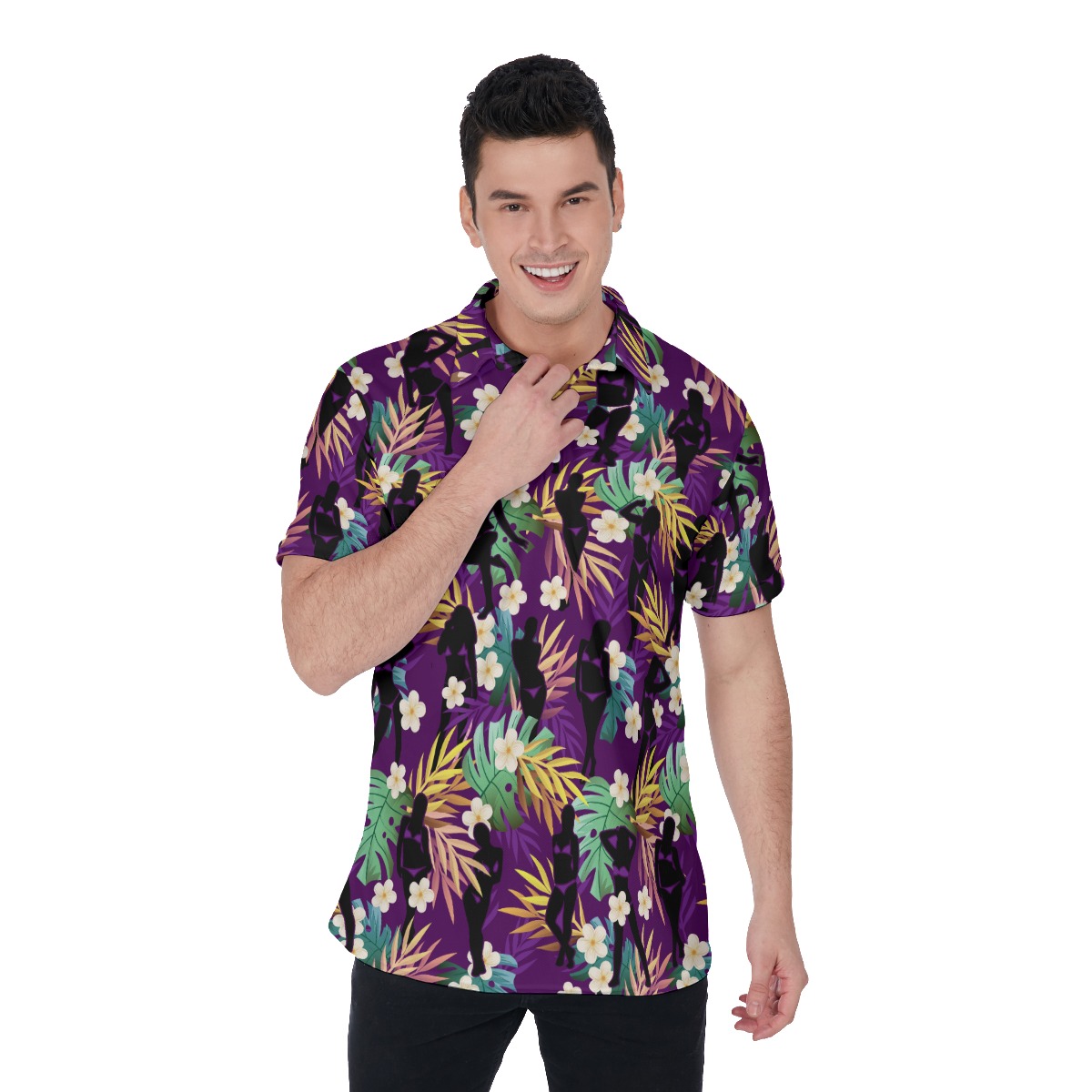 Crazy Tropical Men's Golf Shirt - variant image 1