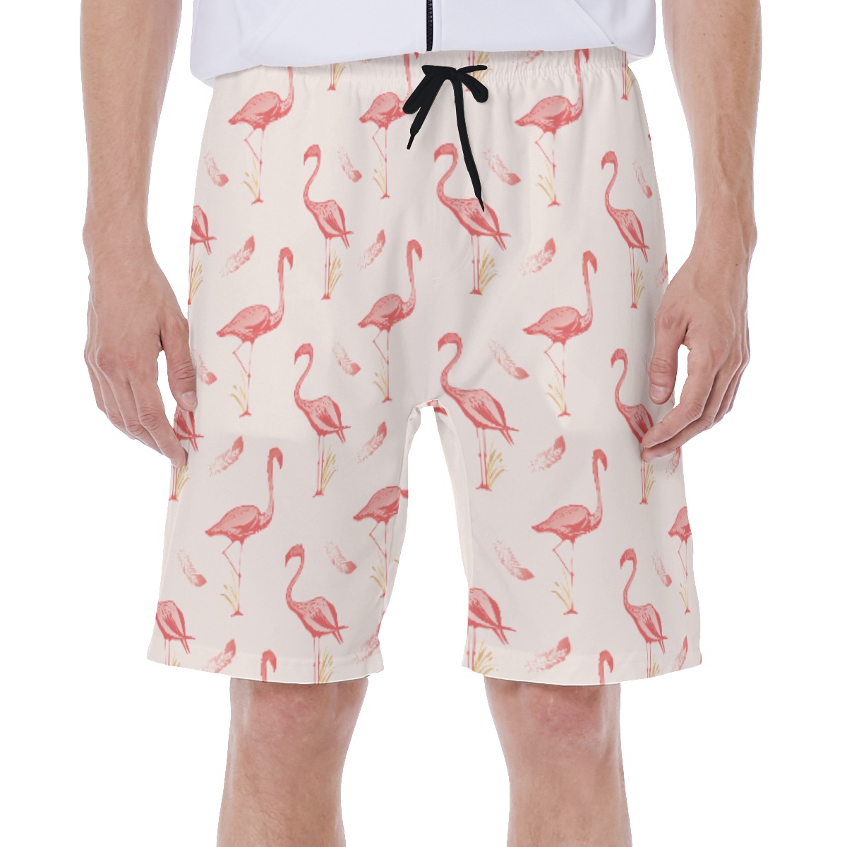 Lovely Flamingo Men's Hawaiian Swim Trunks - variant image 1