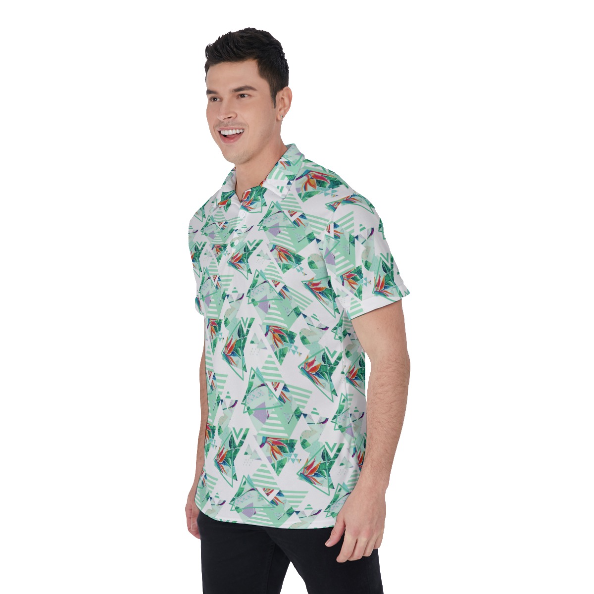 Vintage Triangle Leaf Men's Golf Shirt