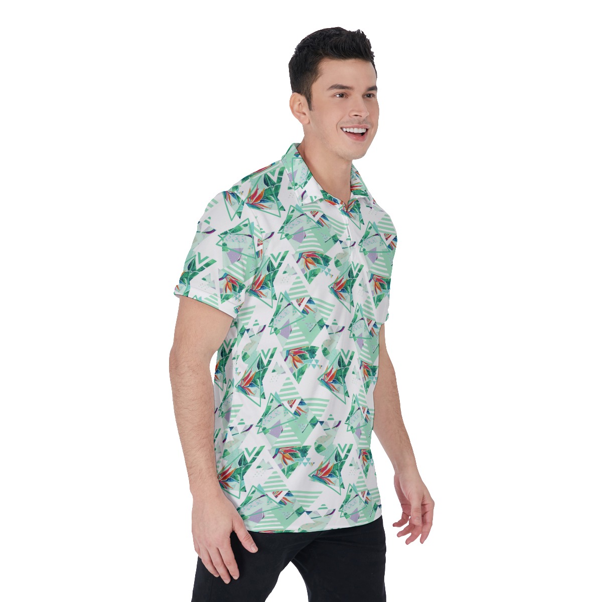 Vintage Triangle Leaf Men's Golf Shirt