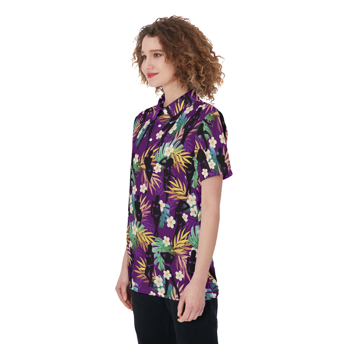 Tropical Loud Golf Shirt For Women