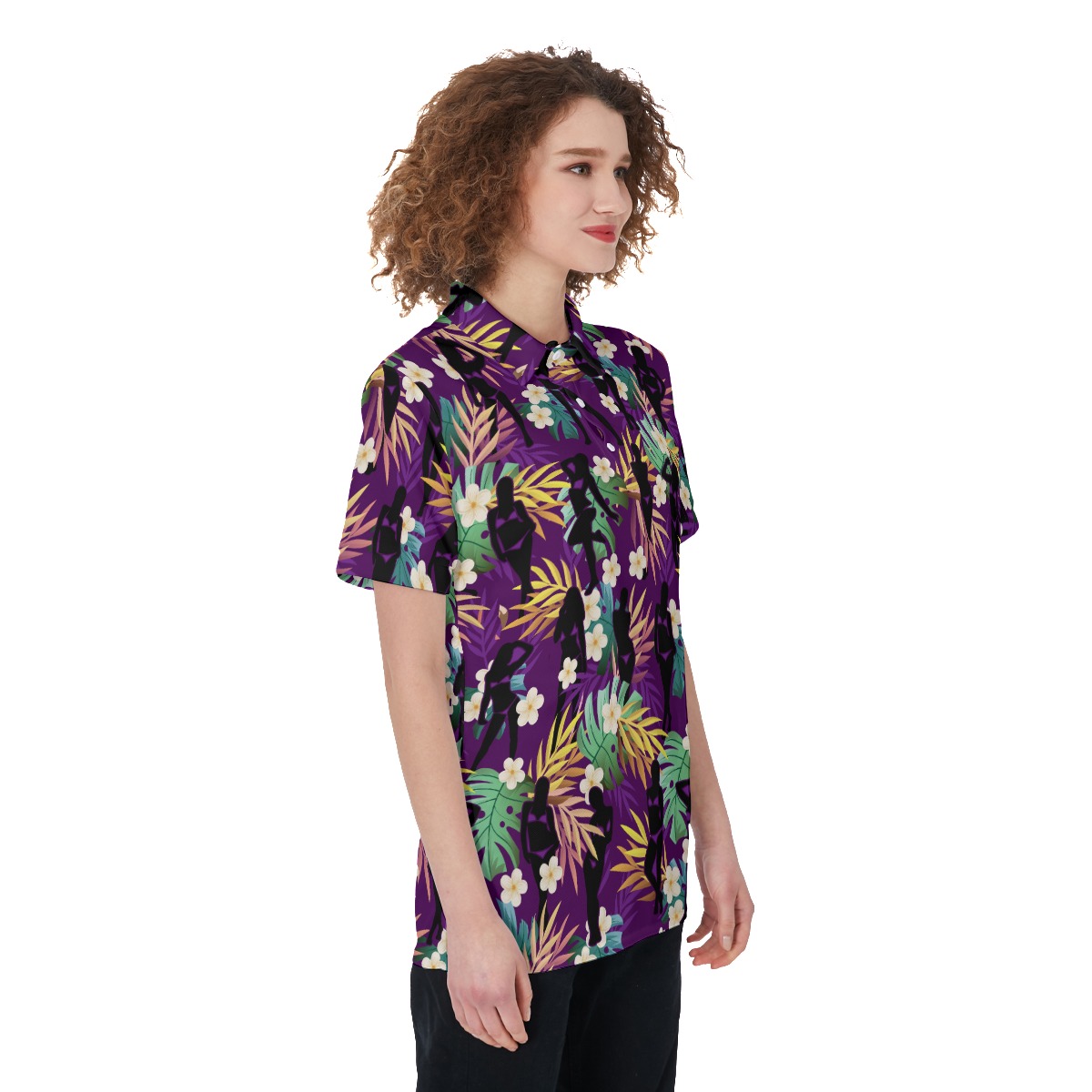 Tropical Loud Golf Shirt For Women