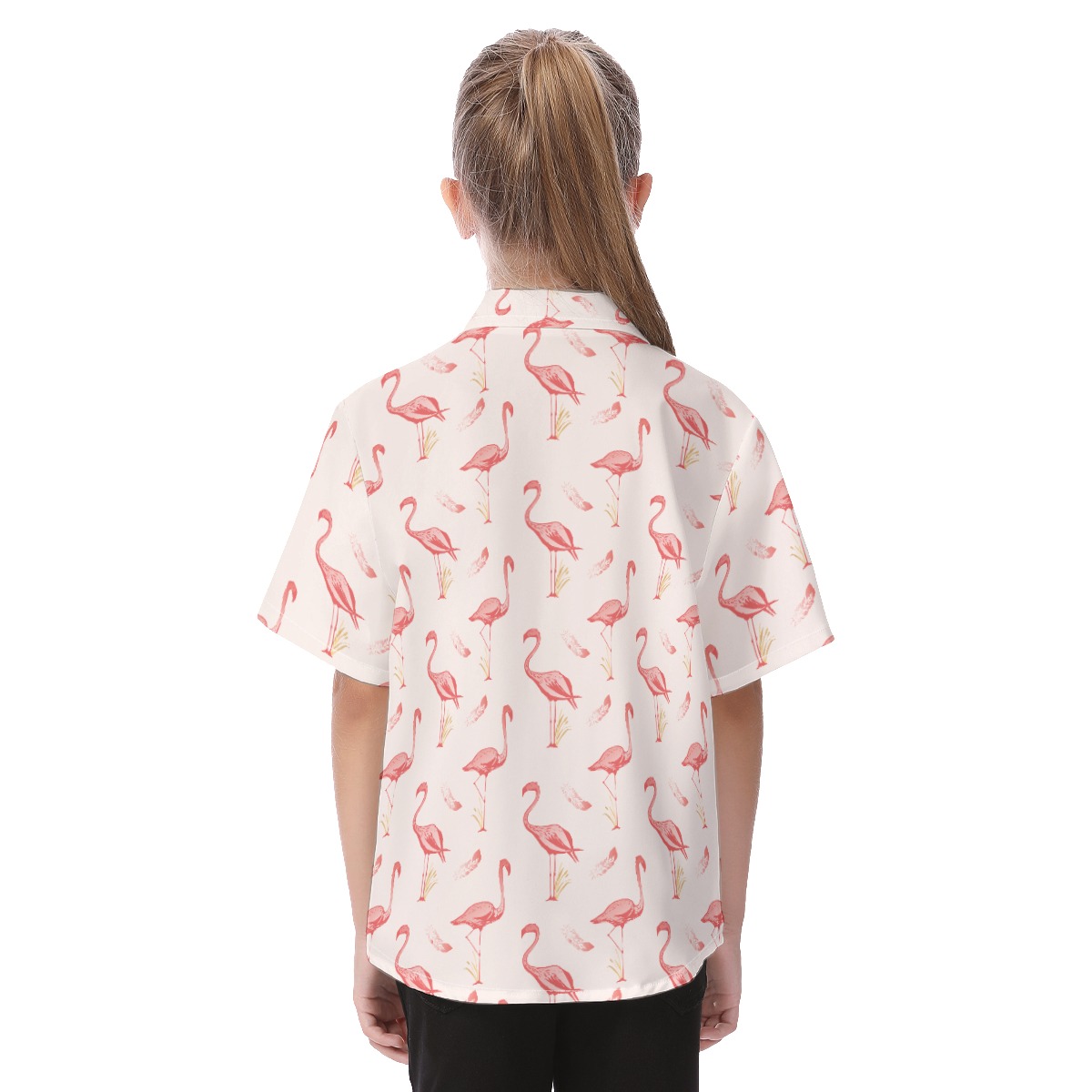 Flamingo Cool Hawaiian Shirt For Kids