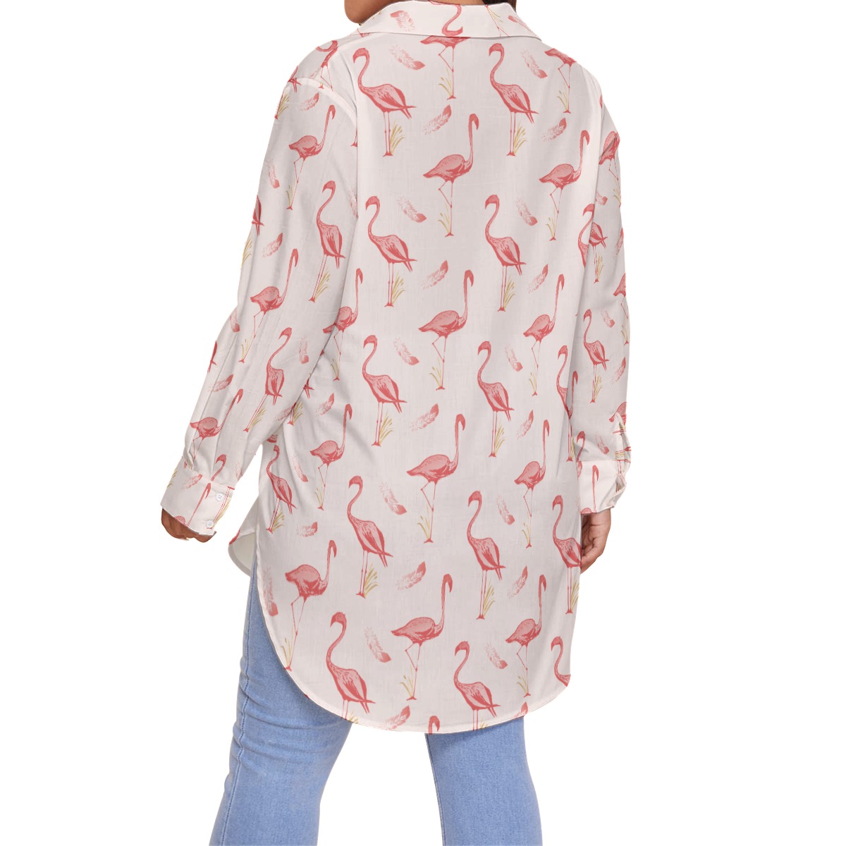 Women's Lovely Flamingo Plus Size Hawaiian Shirt