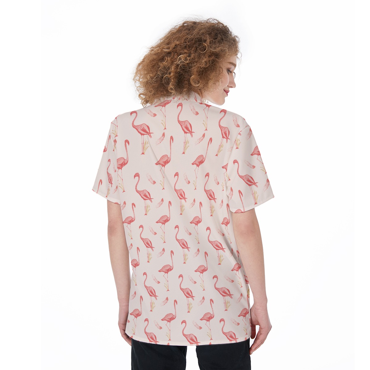 Cute Flamingo Hawaiian Shirt For Women