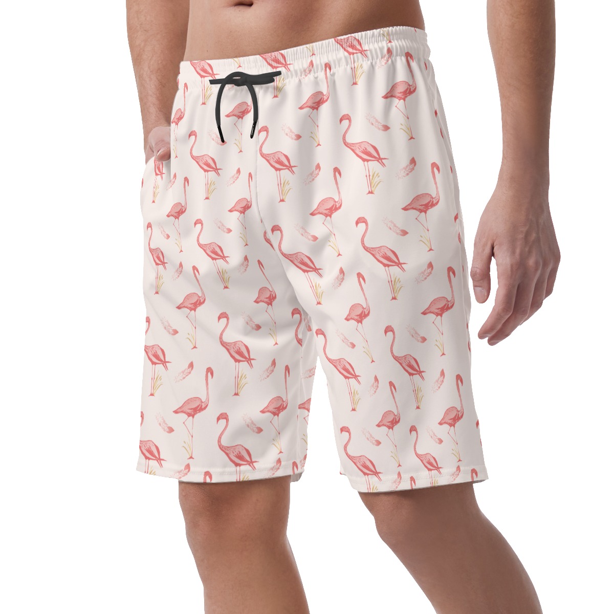 Men's Lovely Flamingo Hawaiian Beach Shorts