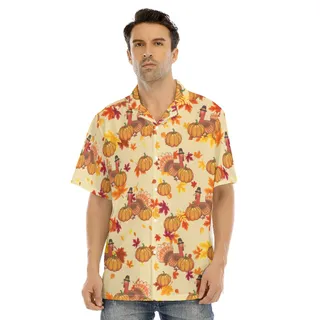 Men's Cool Turkey Thanksgiving Hawaiian Shirt