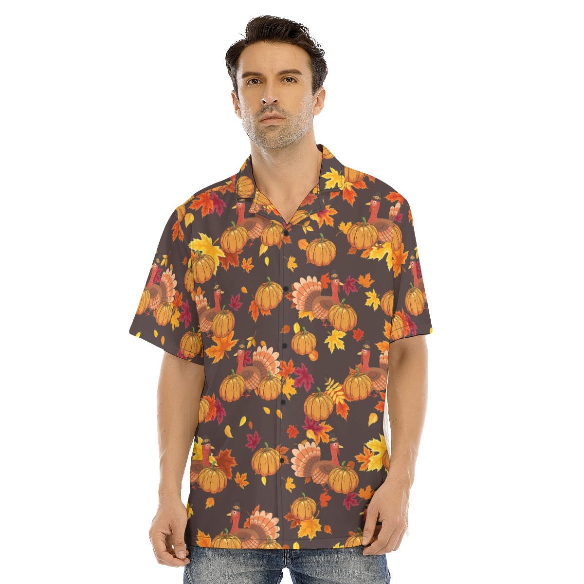 Cute Turkey Thanksgiving Hawaiian Shirt For Men - variant image 1