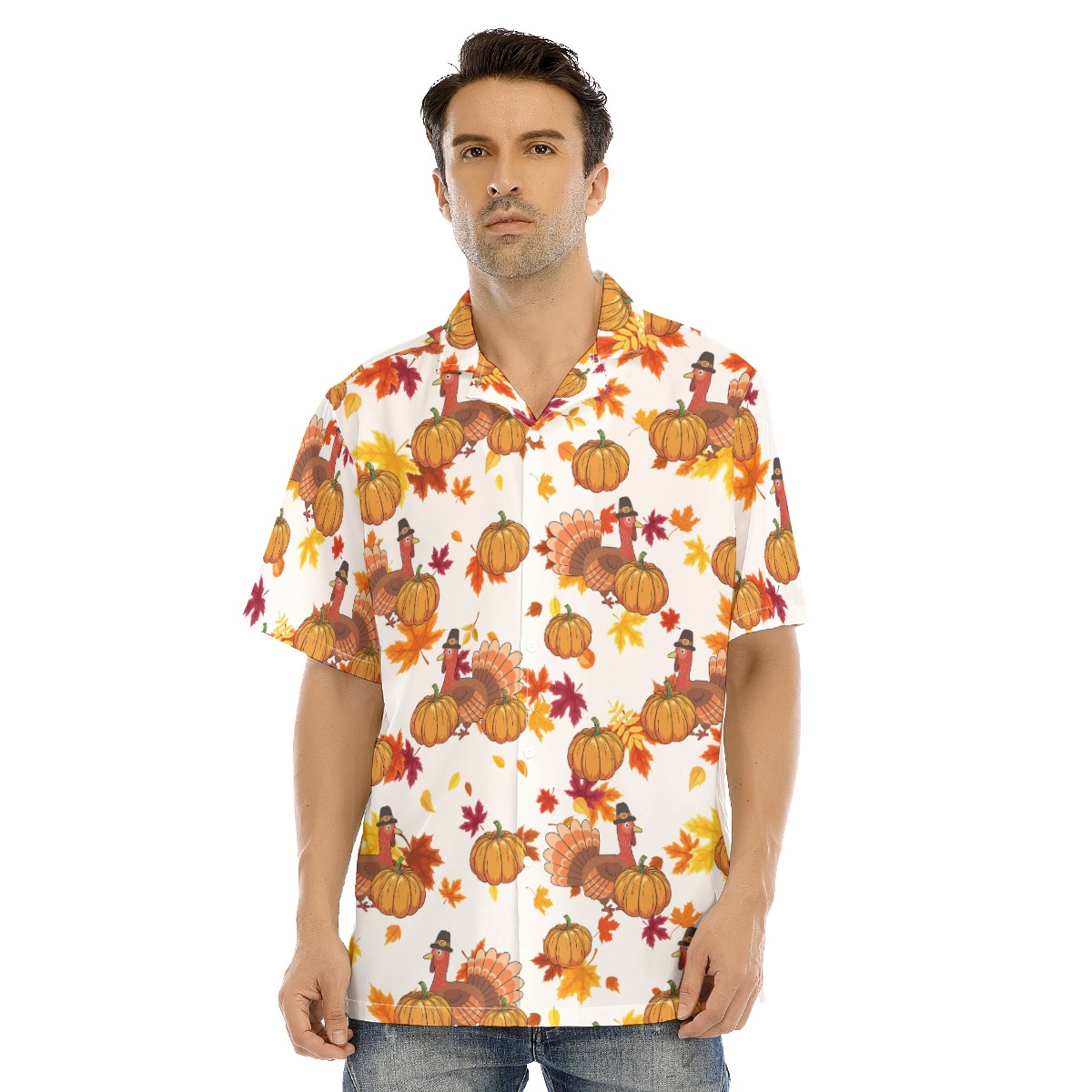 Cool Turkey Thanksgiving Hawaiian Shirt For Men - variant image 1
