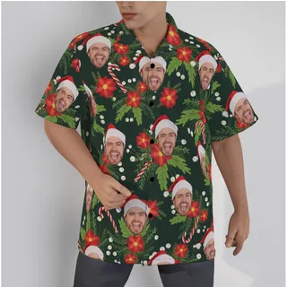 Men's Funny Custom Christmas Hawaiian Shirt