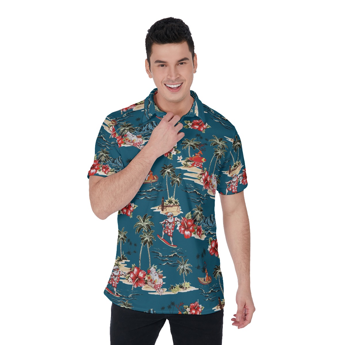 Merry Island Christmas Hawaiian Shirt For Men - variant image 1