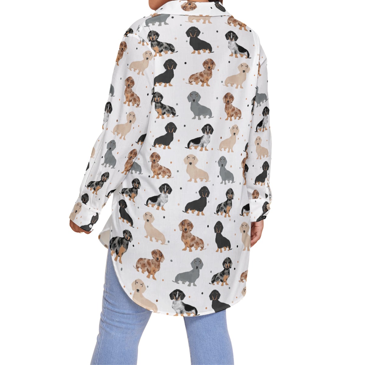 Women's Dachshund Cool Plus Size Hawaiian Shirt