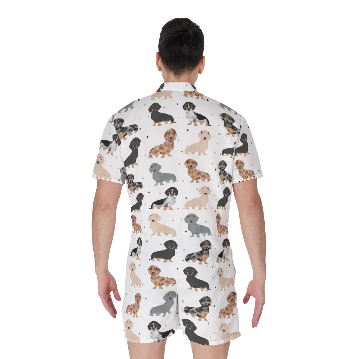 Cool Dachshund Men's Hawaiian Romper