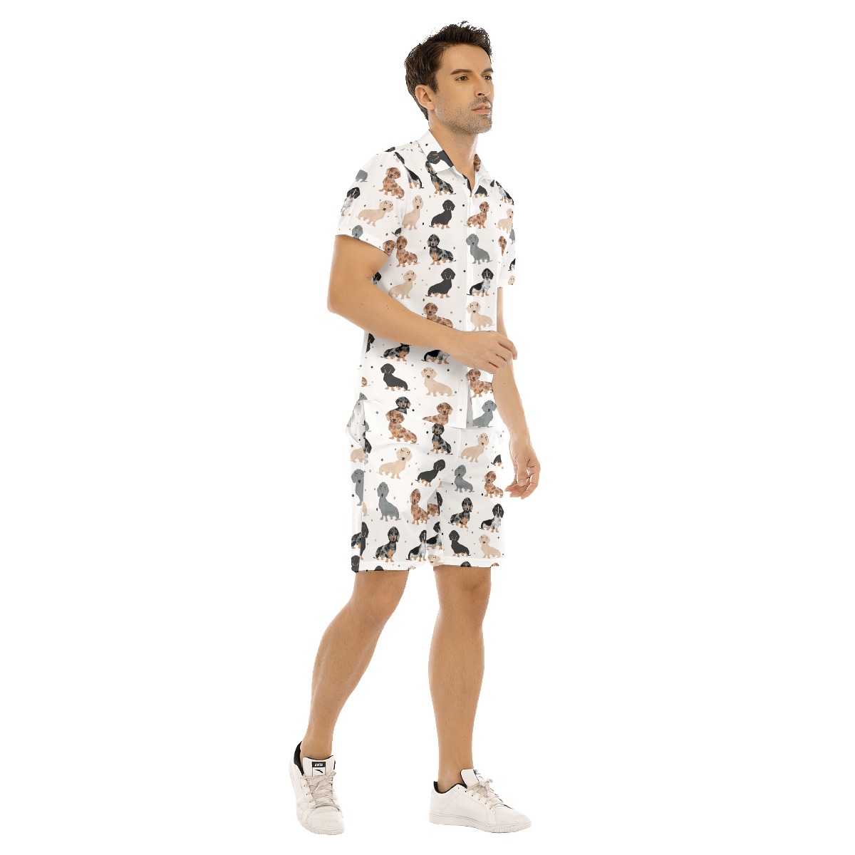 Men's Dachshund Cool Dog Hawaiian Shirt Set