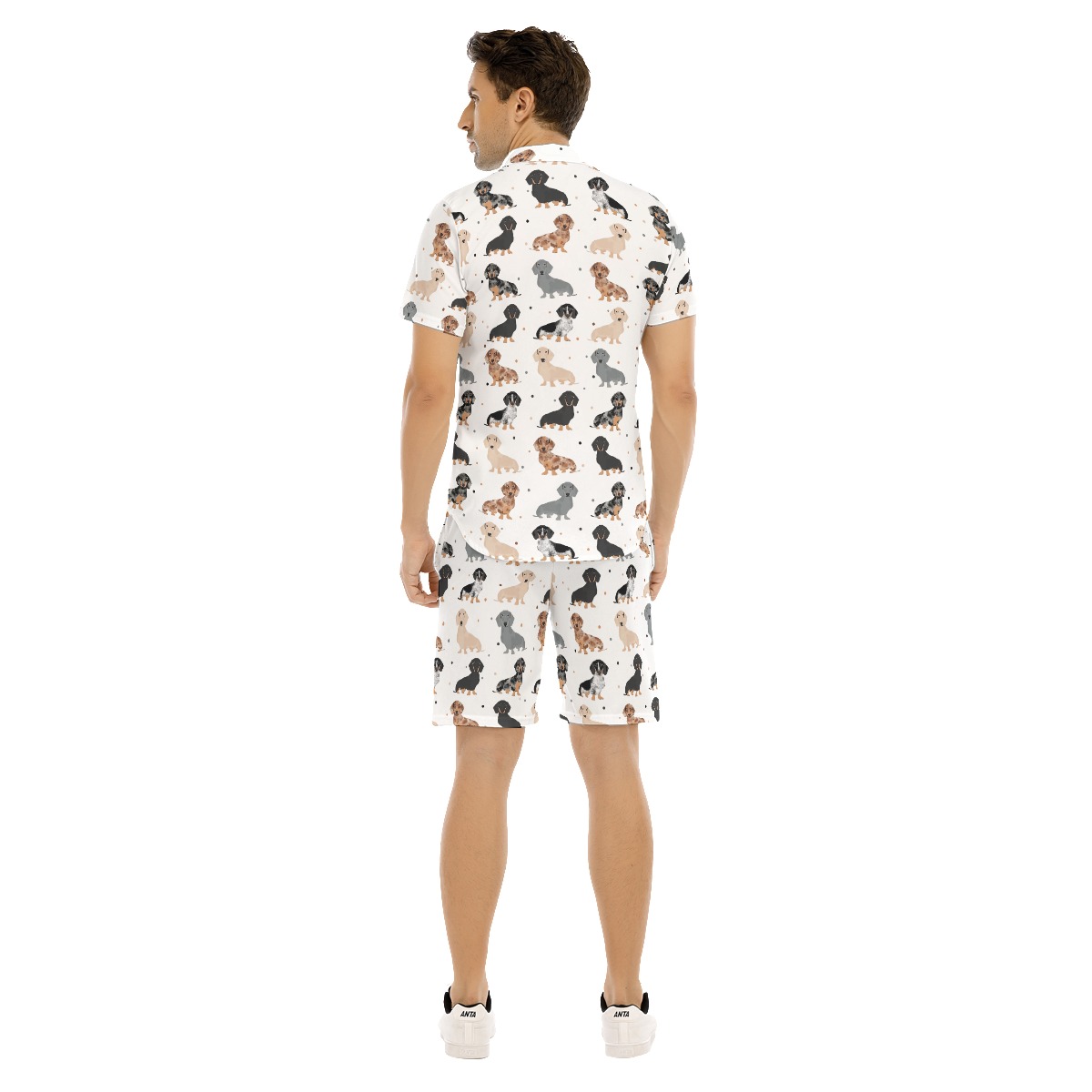 Men's Dachshund Cool Dog Hawaiian Shirt Set