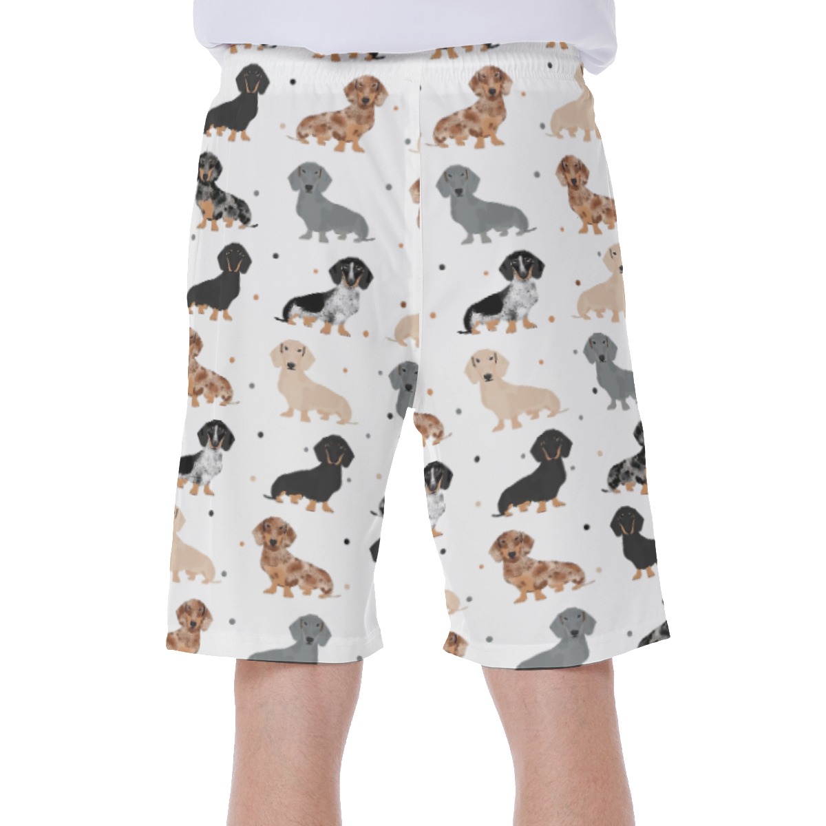 Lovely Dachshund Men's Hawaiian Swim Trunks