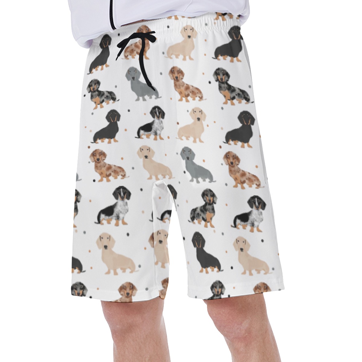 Lovely Dachshund Men's Hawaiian Swim Trunks
