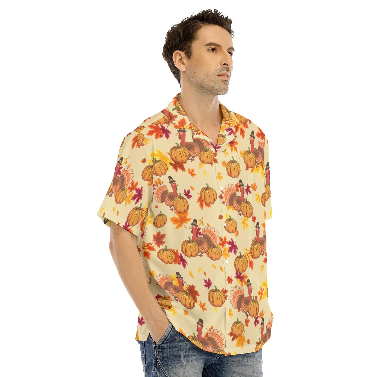 Men's Cool Turkey Thanksgiving Hawaiian Shirt