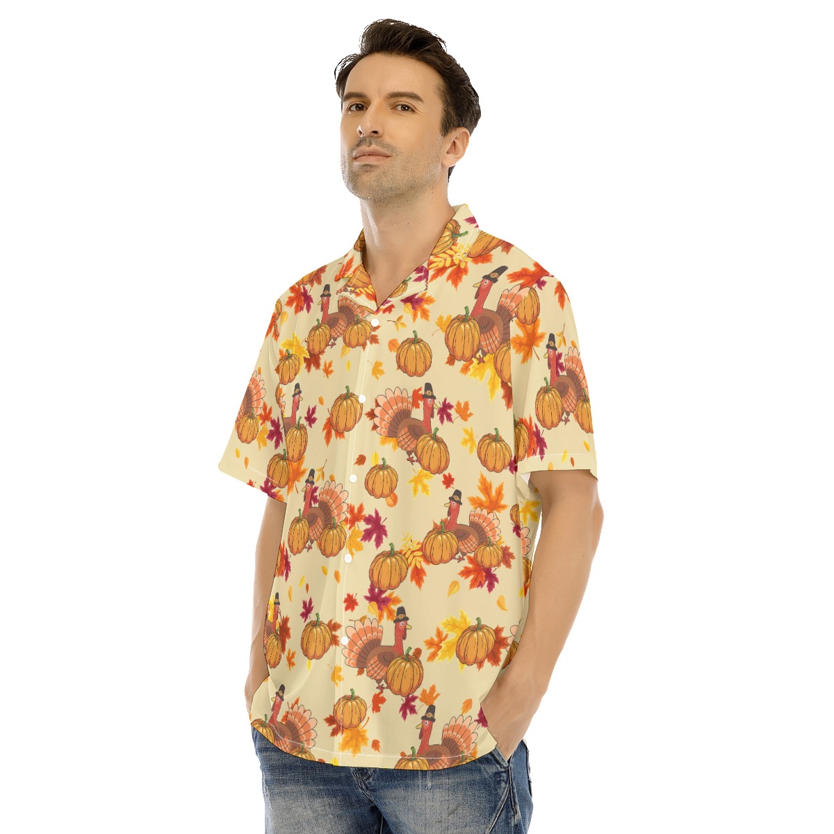 Men's Cool Turkey Thanksgiving Hawaiian Shirt